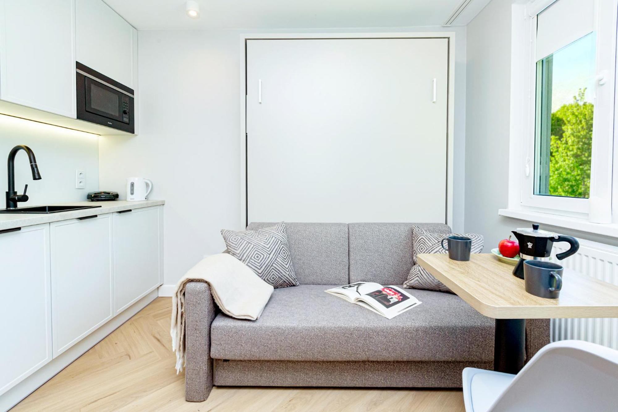 Apartament Batorego Grey - Stacja Metra 300m - Bezplatny Parking