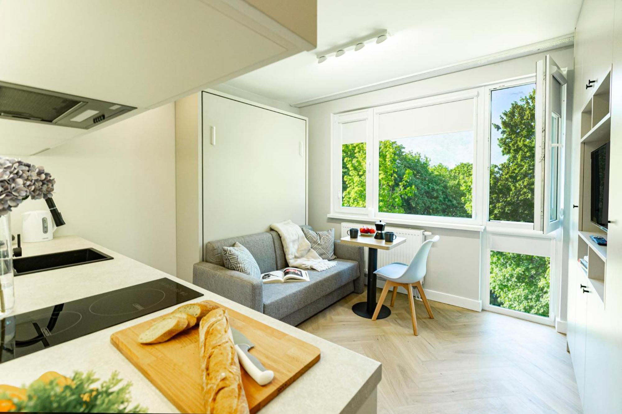 Batorego Grey - Stacja Metra 300m - Bezplatny Parking Apartament Warszawa
