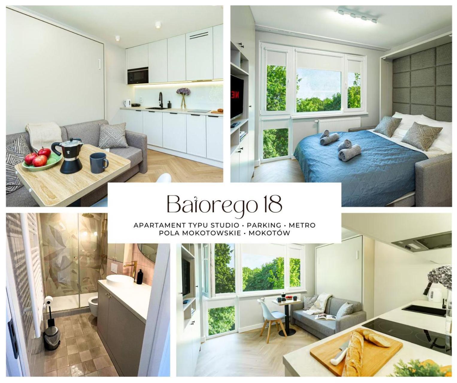 Batorego Grey - Stacja Metra 300m - Bezplatny Parking Apartament